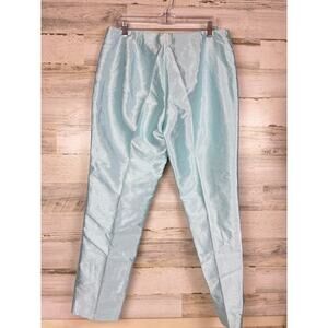 Doncaster Women’s 12 Light Blue Cotton Silk Blend Side Zip Pencil Leg Pant NEW